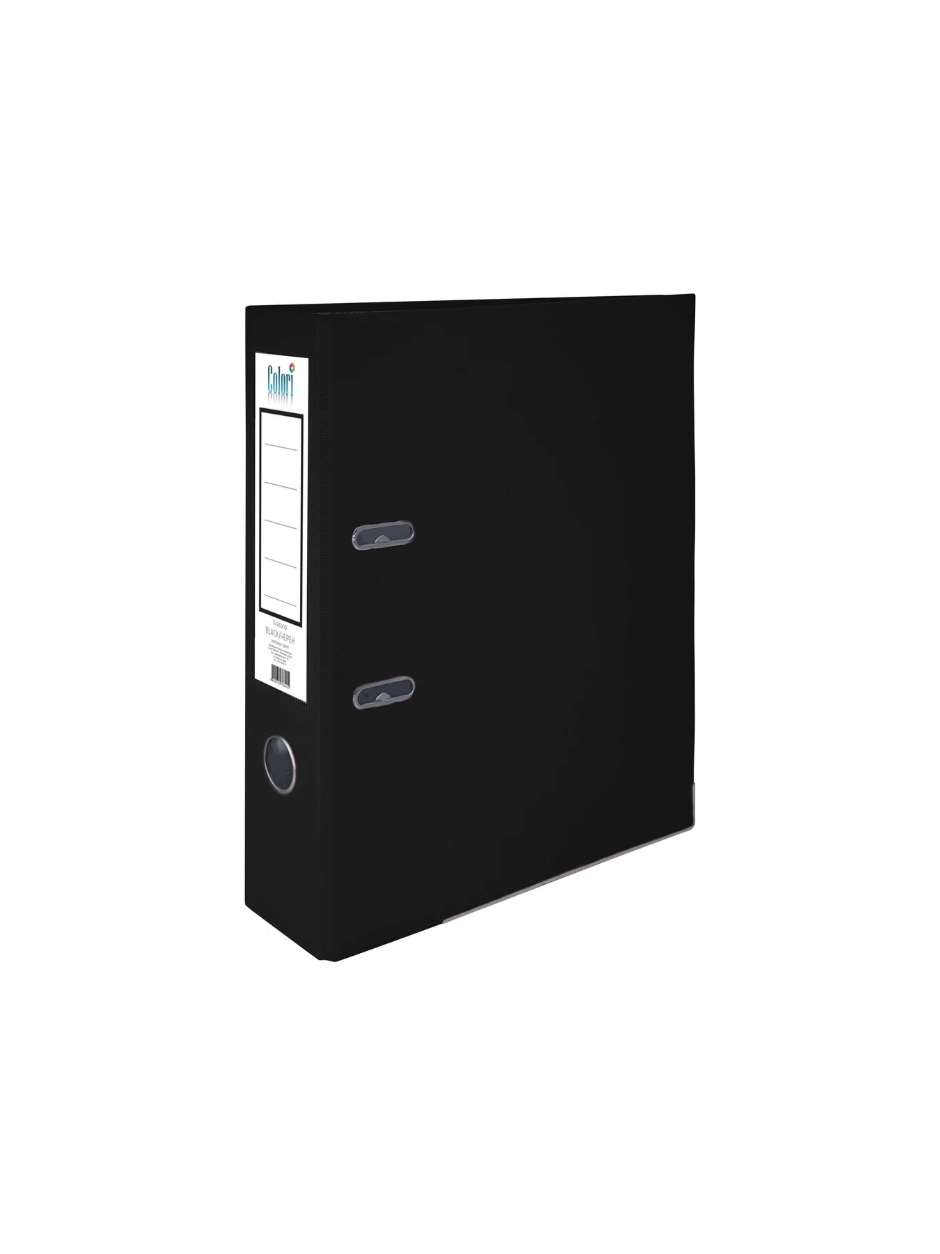 Colori Binder, 8 cm, PP, with metal edge, unassembled, black, 50 pcs