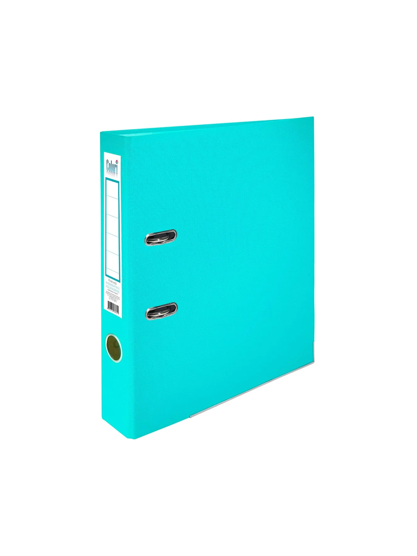 Colori Binder, 5 cm, PP, with metal edge, unassembled, aquamarine, 50 pieces