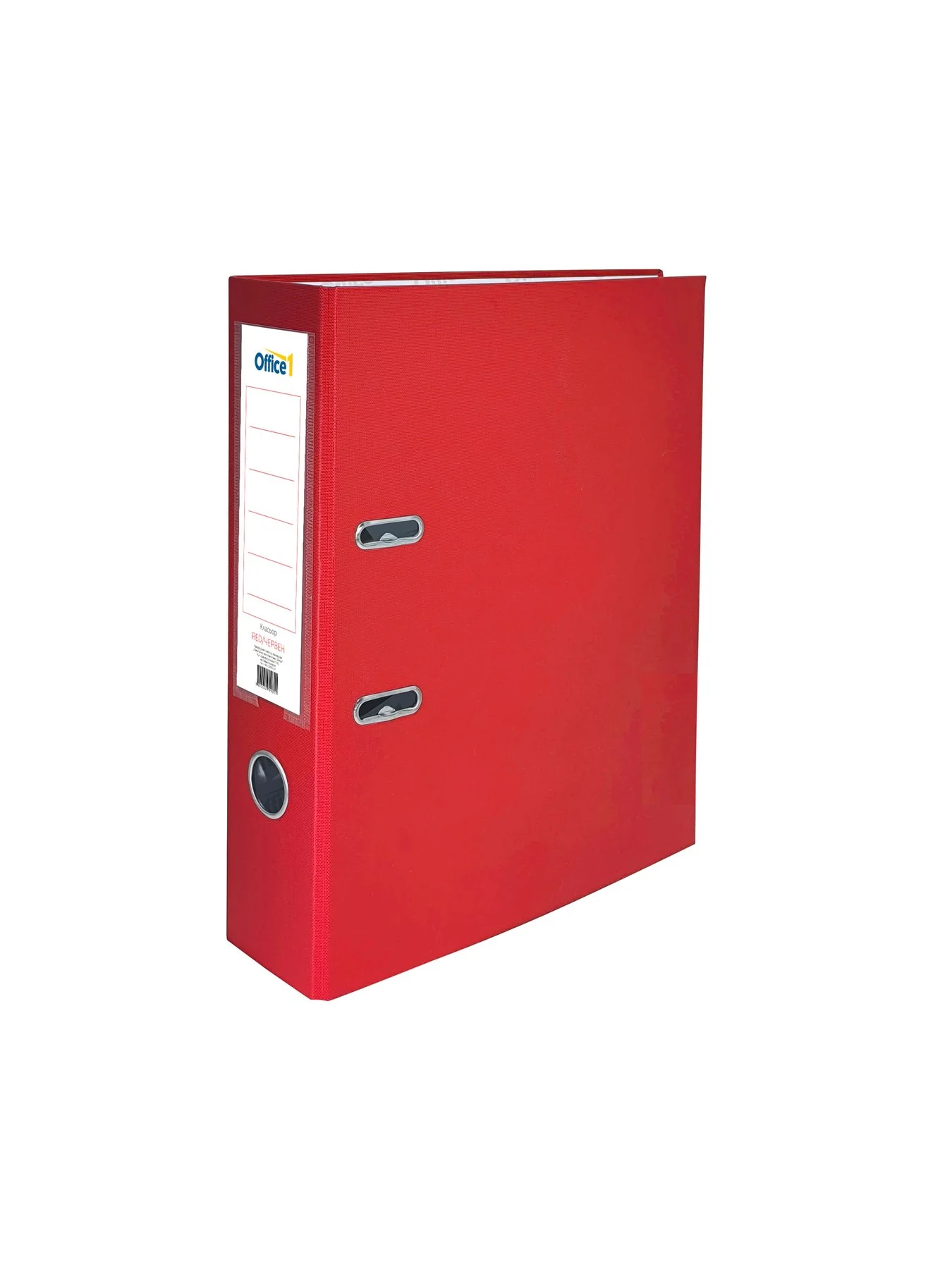 Office 1 Binder, 8 cm, PP, unassembled, red, 50 pcs