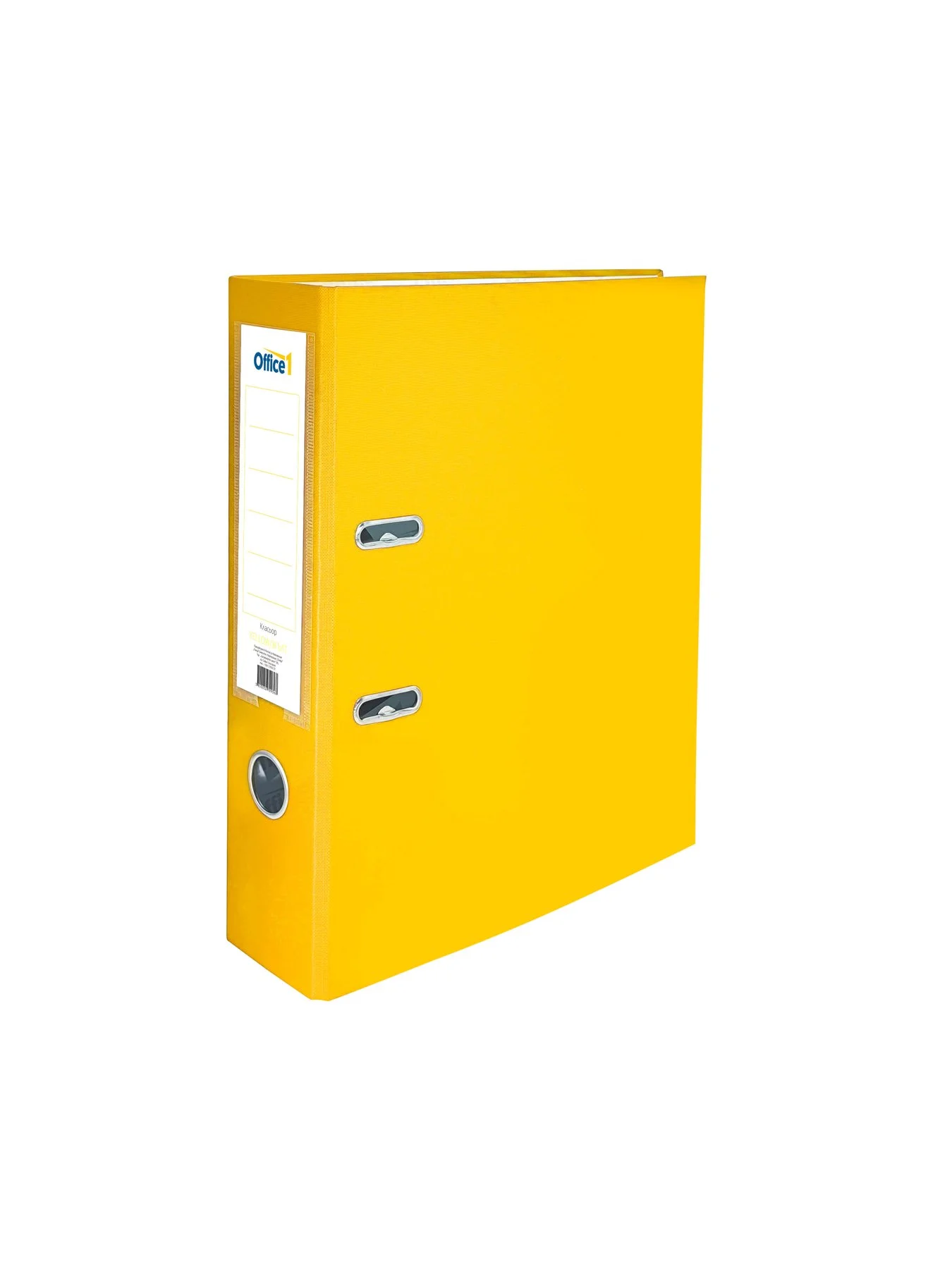 Office 1 Lever Arch File, 8 cm, PP, flat-packed, yellow, 50 pcs