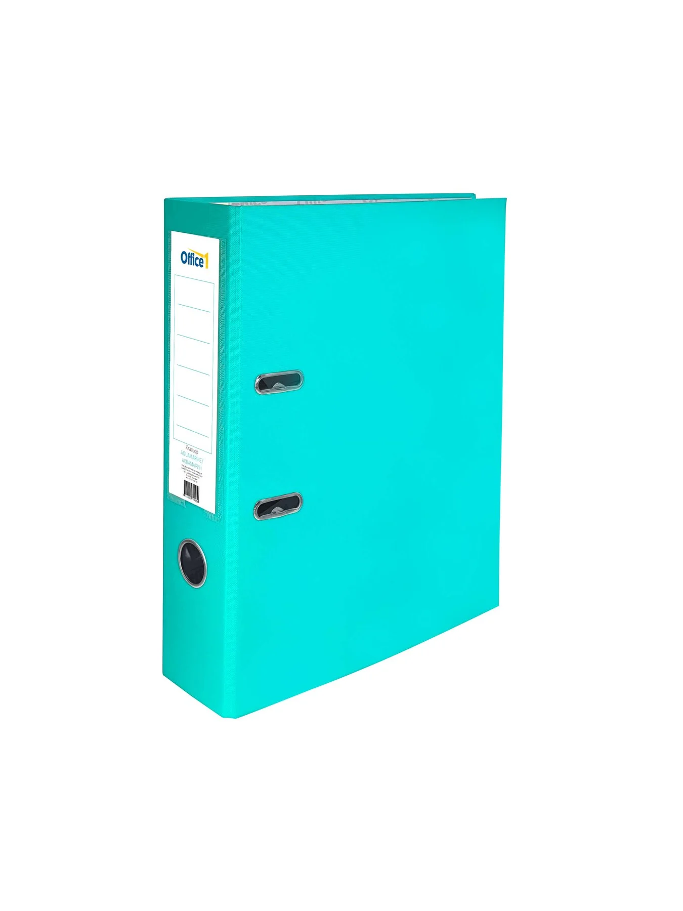 Office 1 Binder, 8 cm, PP, unassembled, aquamarine, 50 pcs