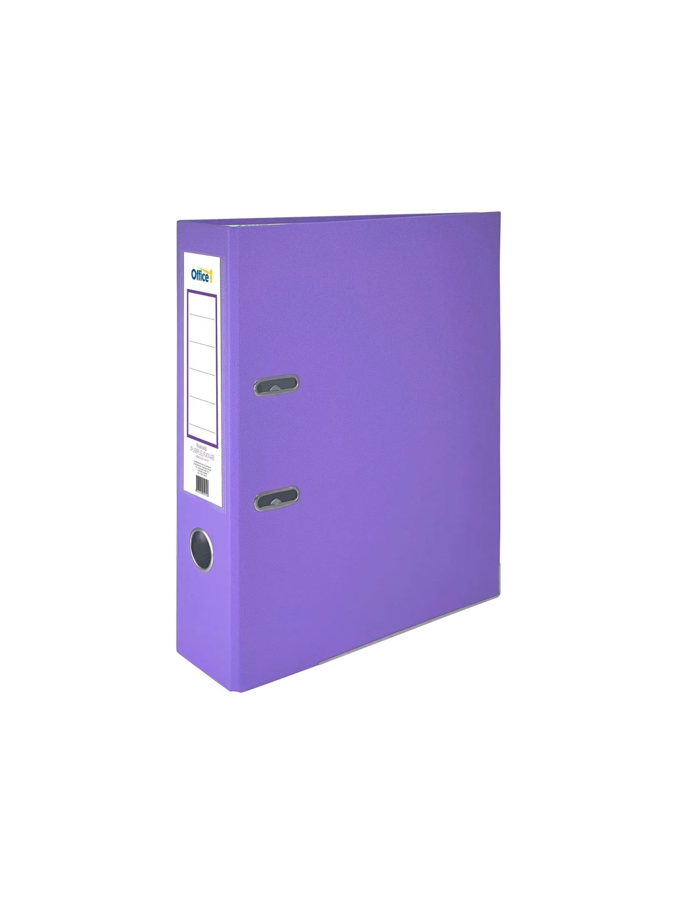 Office 1 Binder, 8 cm, PP, with Metal Edge, Unassembled, Purple, 50 pcs