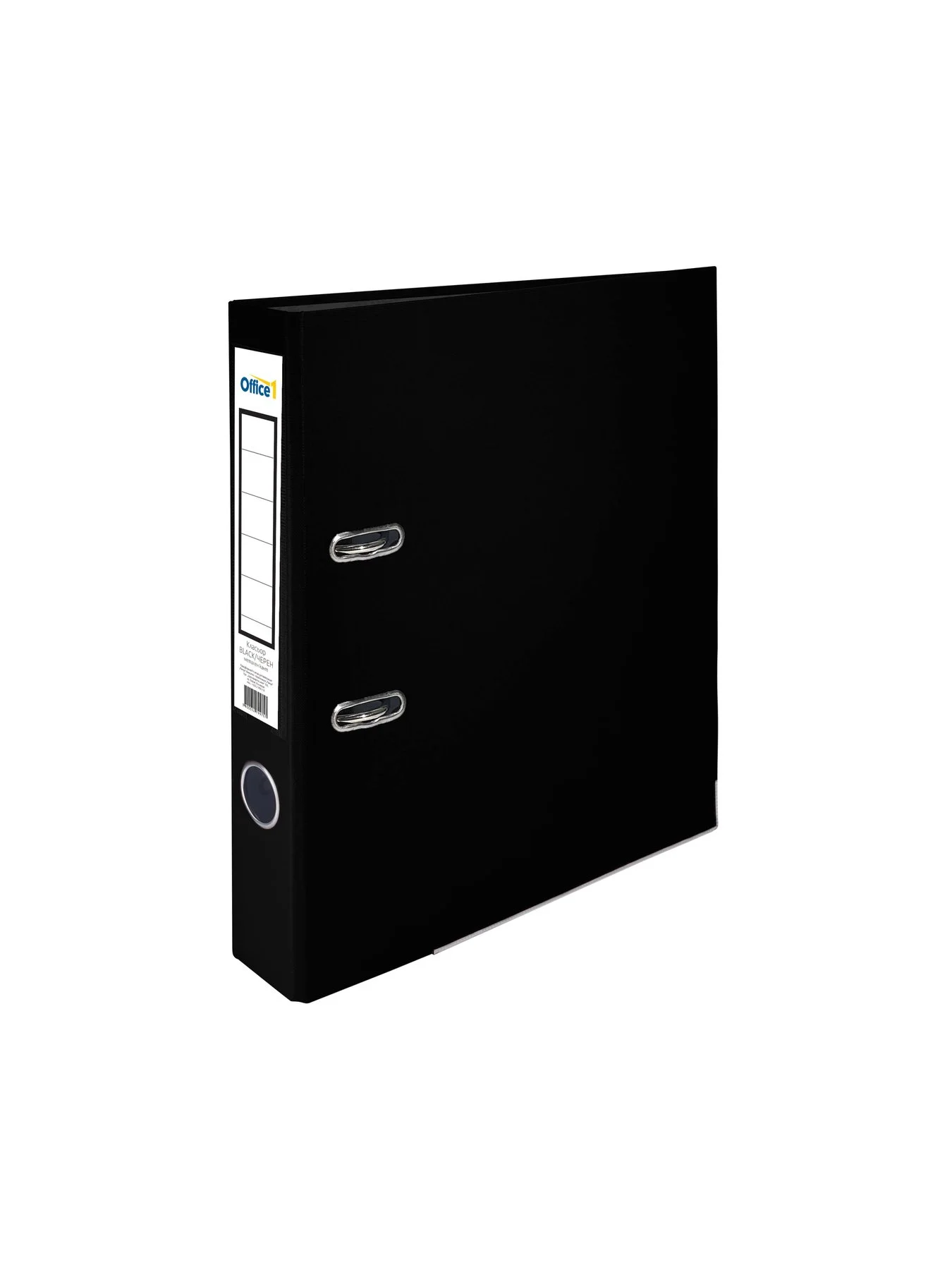 Office 1 Binder, 5 cm, PP, with metal edge, unassembled, black, 50 pcs