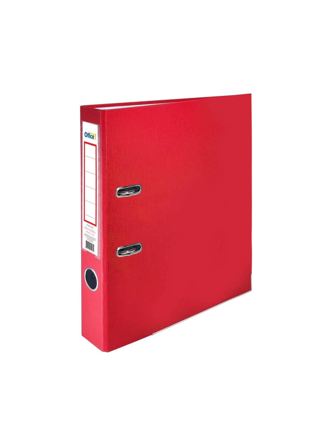 Office 1 Binder, 5 cm, PP, with metal edge, unassembled, red, 50 pcs