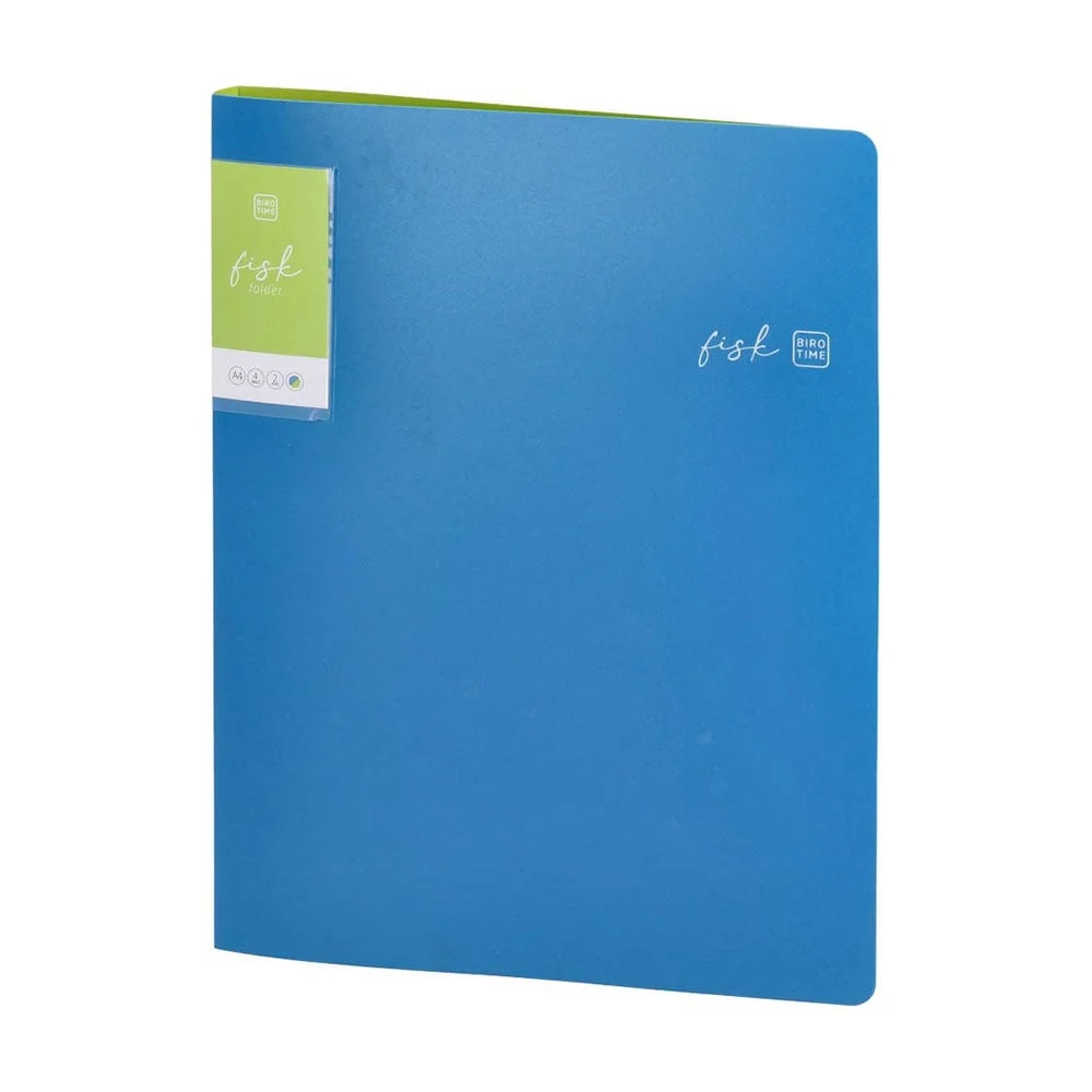 Biro Time Fisk Binder, A4, 2 rings, 20 mm, blue