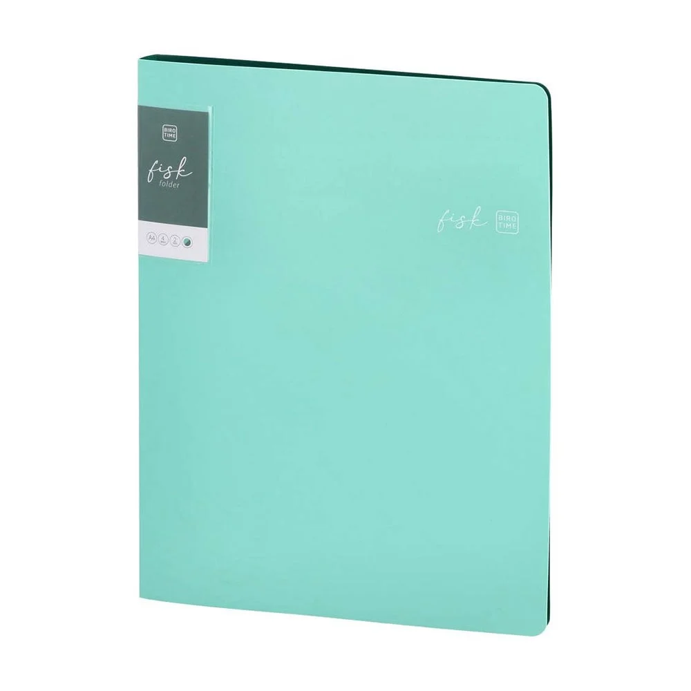 Biro Time Fisk Binder, A4, 4 rings, 20 mm, green