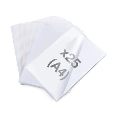 Rapesco Eco GRS Document Sleeve, L-Shape, A4, 100 Micron, Crystal, 25 Pieces