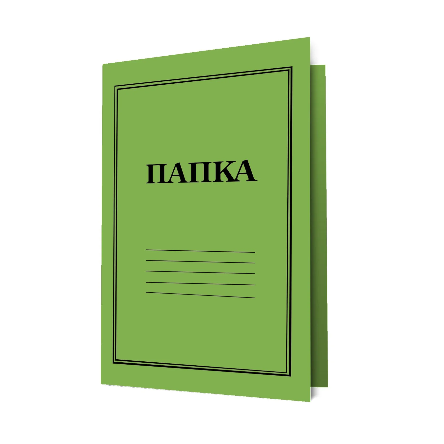 Folder, cardboard, with fastener, 250 g/m?, green, 10 pcs