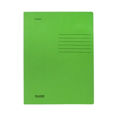 Falken Folder, cardboard, with fastener, green