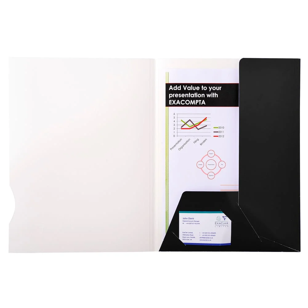 Exacompta Presentation folder Chromulux, A4, black