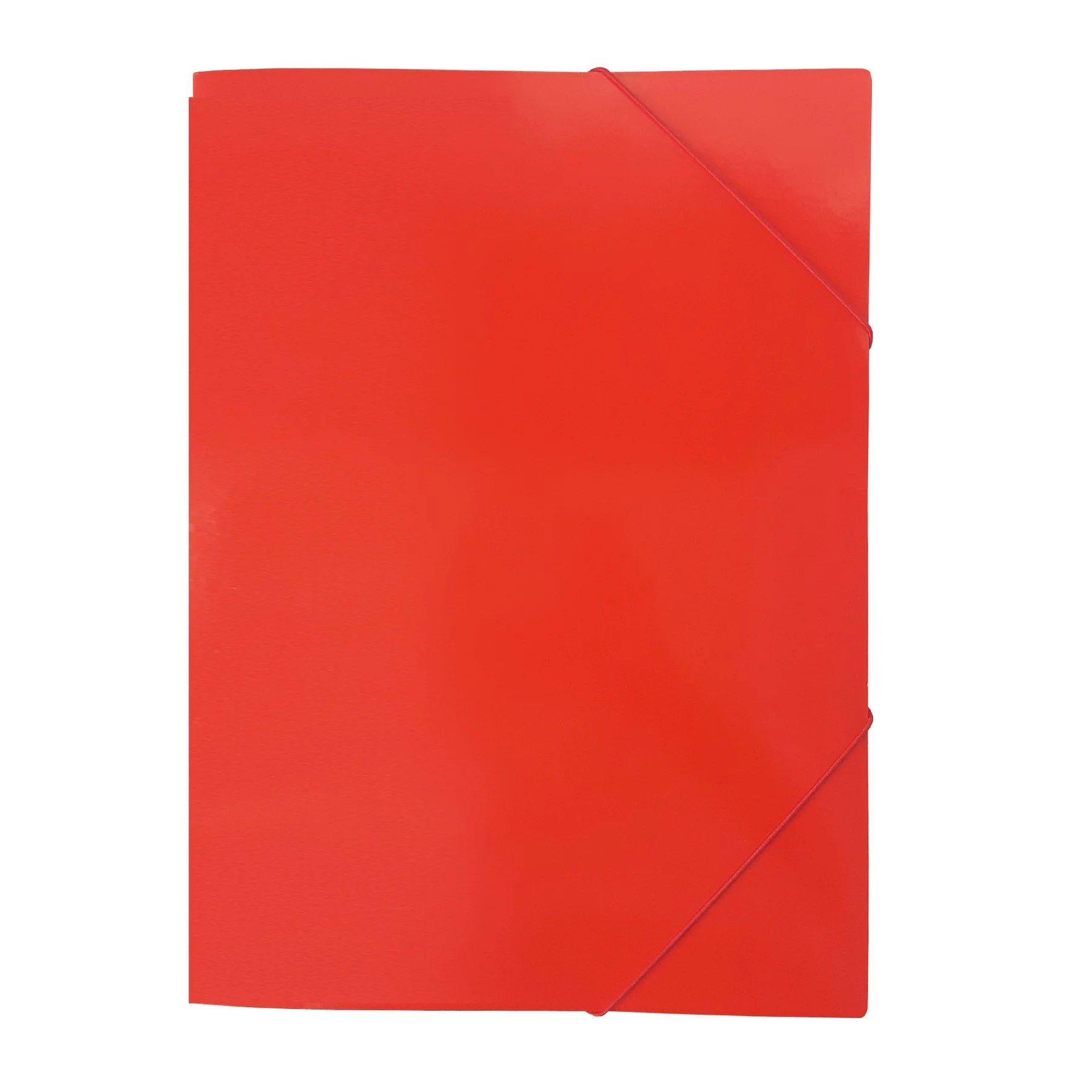 Folder, cardboard, with elastic, UV varnish, 235 ? 325 mm, 350 g/m2, red