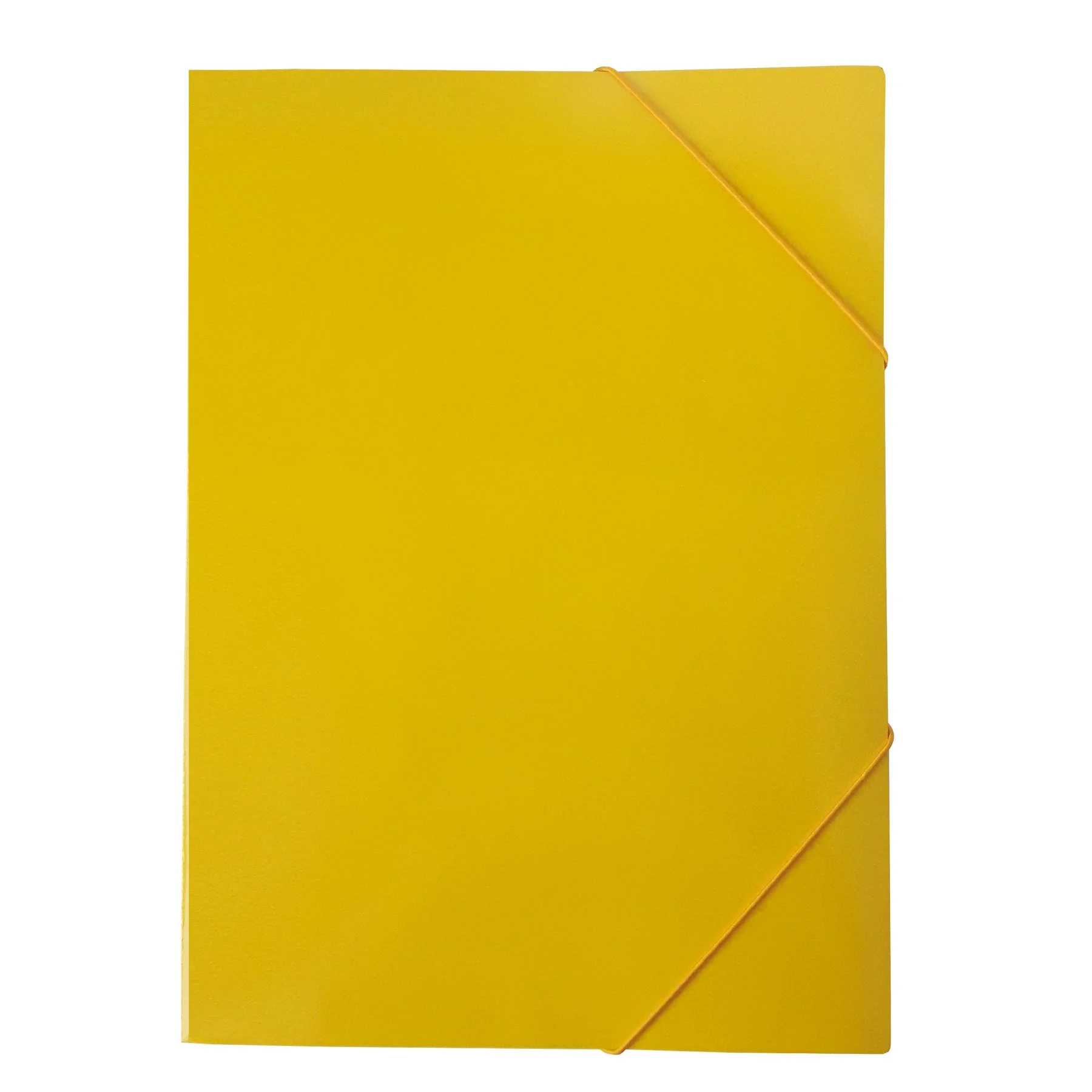 Folder, Cardboard, with Elastic, UV Lacquer, 235 x 325 mm, 350 gsm, Yellow