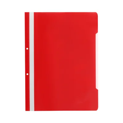 Folder Economy, PP, perforated, red