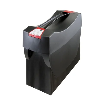 HAN File Box for Card Files Swing +, with Lid, Black