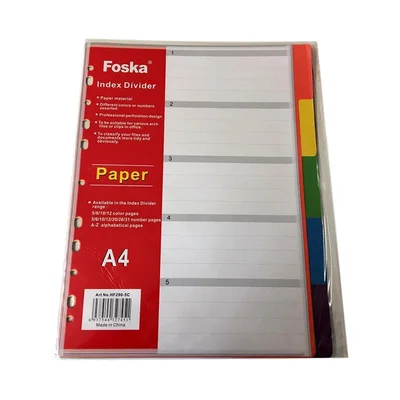 Foska Divider, cardboard, 180 g/m?, 5 colors