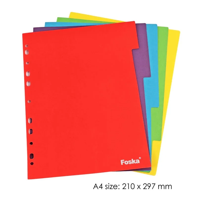 Foska Divider, cardboard, 180 g/m?, 5 colors
