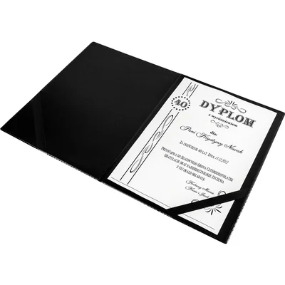 Panta Plast Certificate folder, faux leather, black