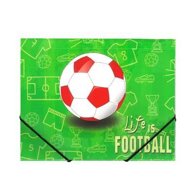 Panta Plast Folder Football Collection, PP, with elastic, 3 flaps, A4