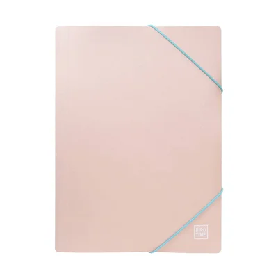 Biro Time Mapp Folder, with elastic, A4, peach