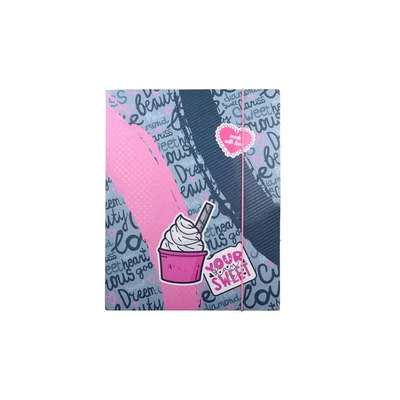 Play Apex 10 Folder, with elastic, for girls, 10 mm, assorted, 1 pc