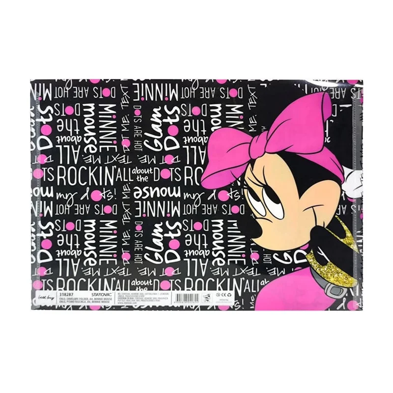 Best Enlo 4 Folder, with snap button, Minnie Mouse, A4