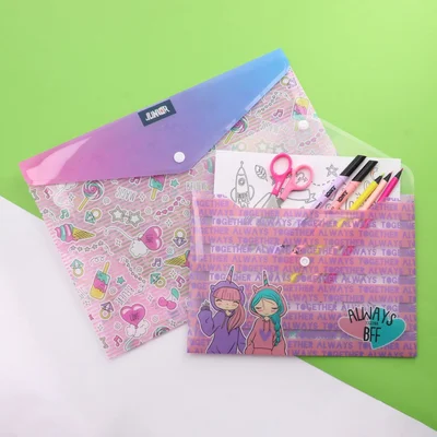 JUNIOR ENLO 5 SNAP BUTTON FOLDER A5 GIRLS