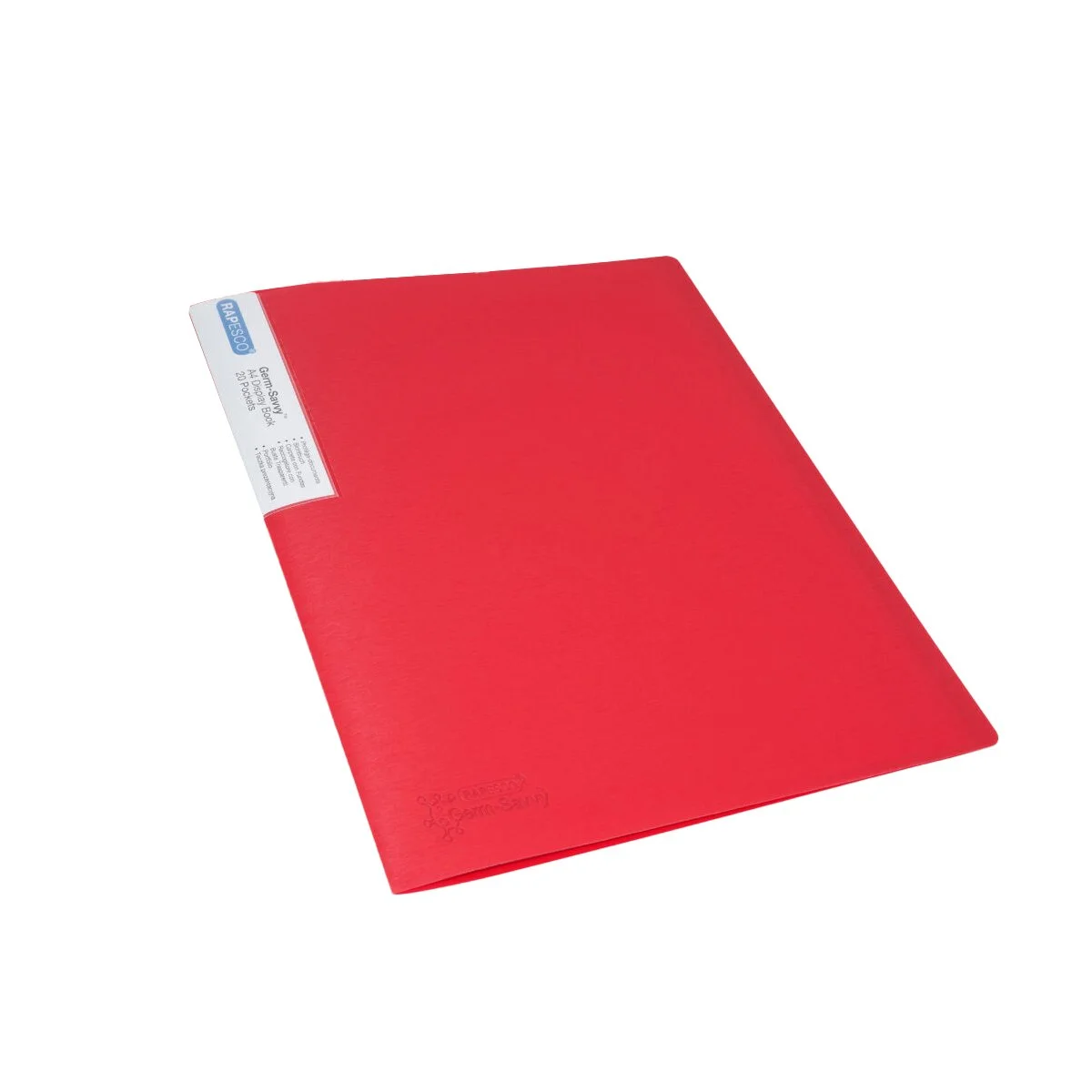 Rapesco Germ-Savvy Folder, PP, with 20 pockets, red