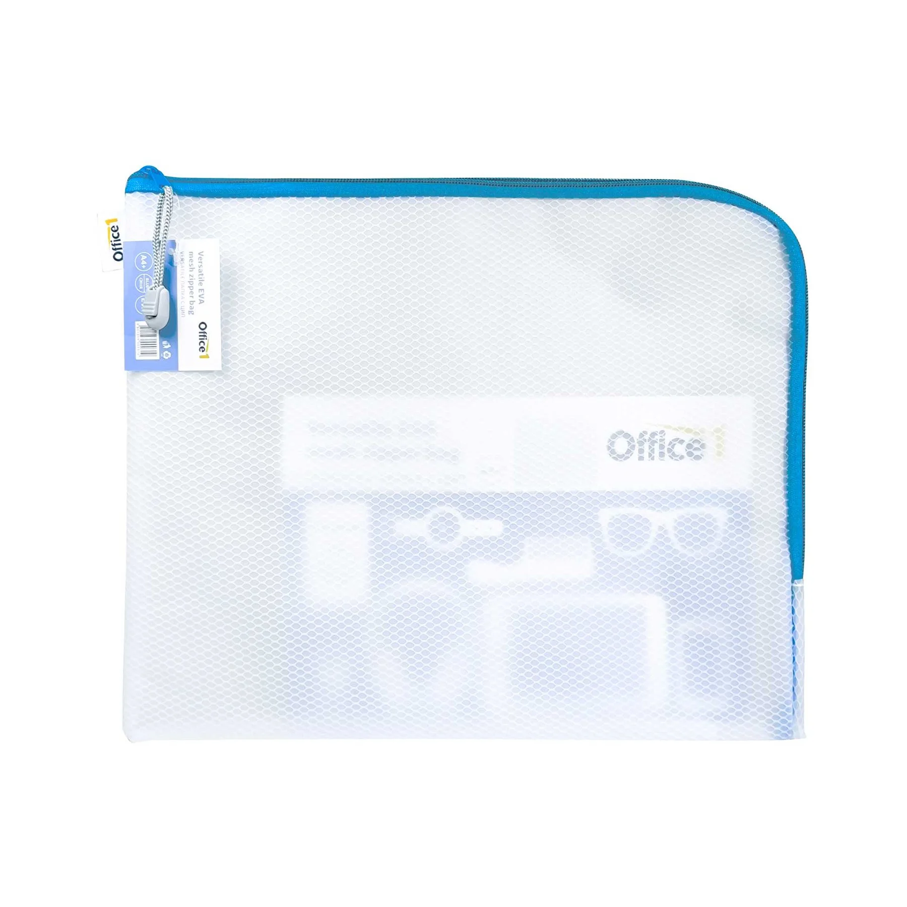 Office 1 Folder Versatile, A4+, with zipper, blue