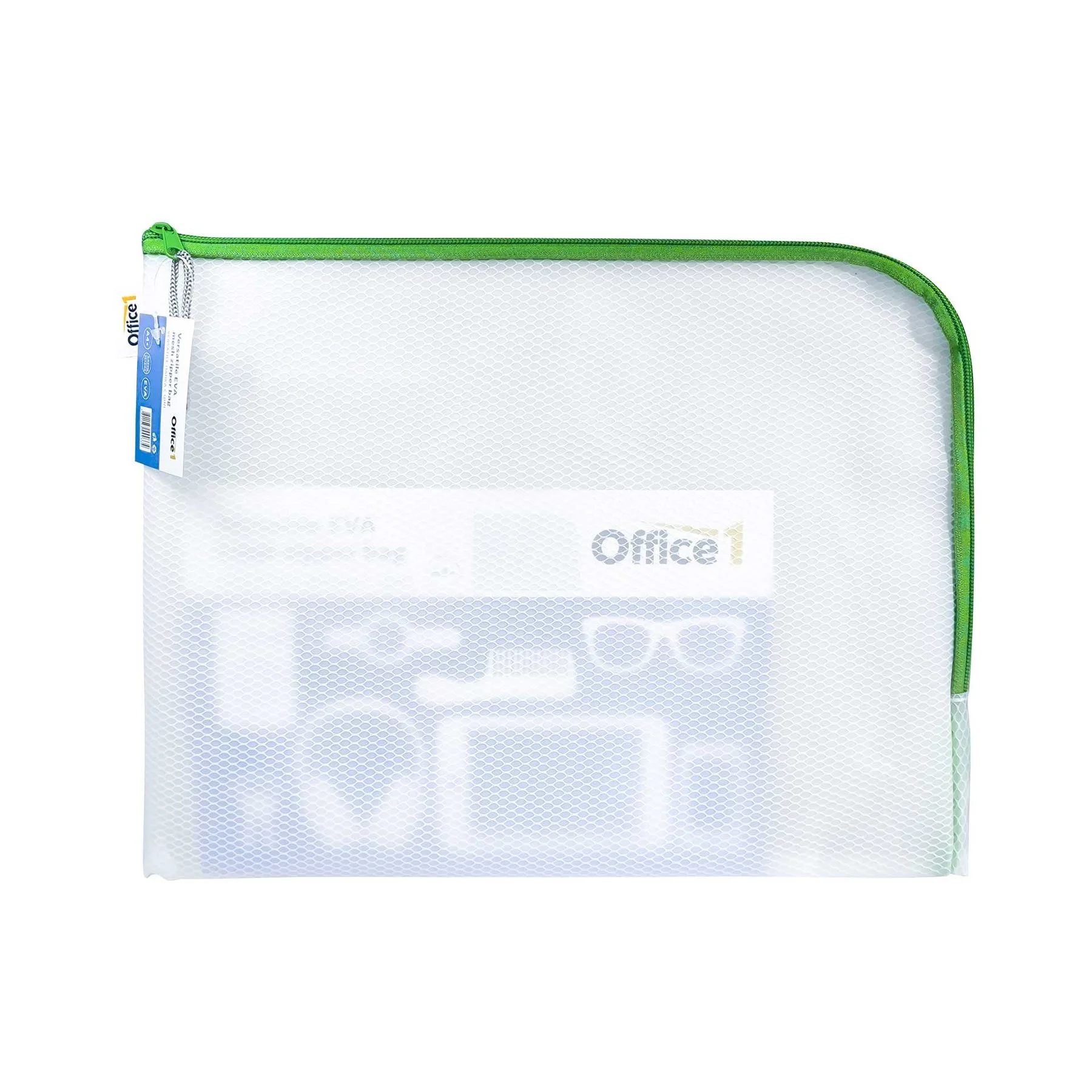 Office 1 Folder Versatile, A4+, with zipper, green