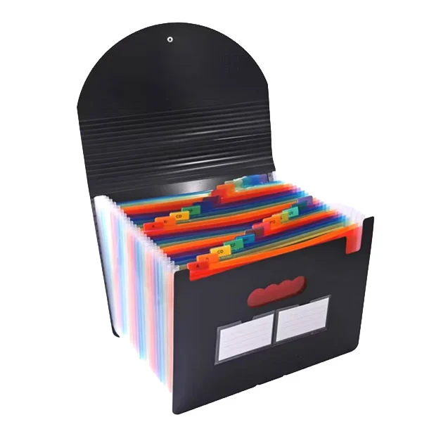 Foska Accordion File, A4, 25 pockets, black