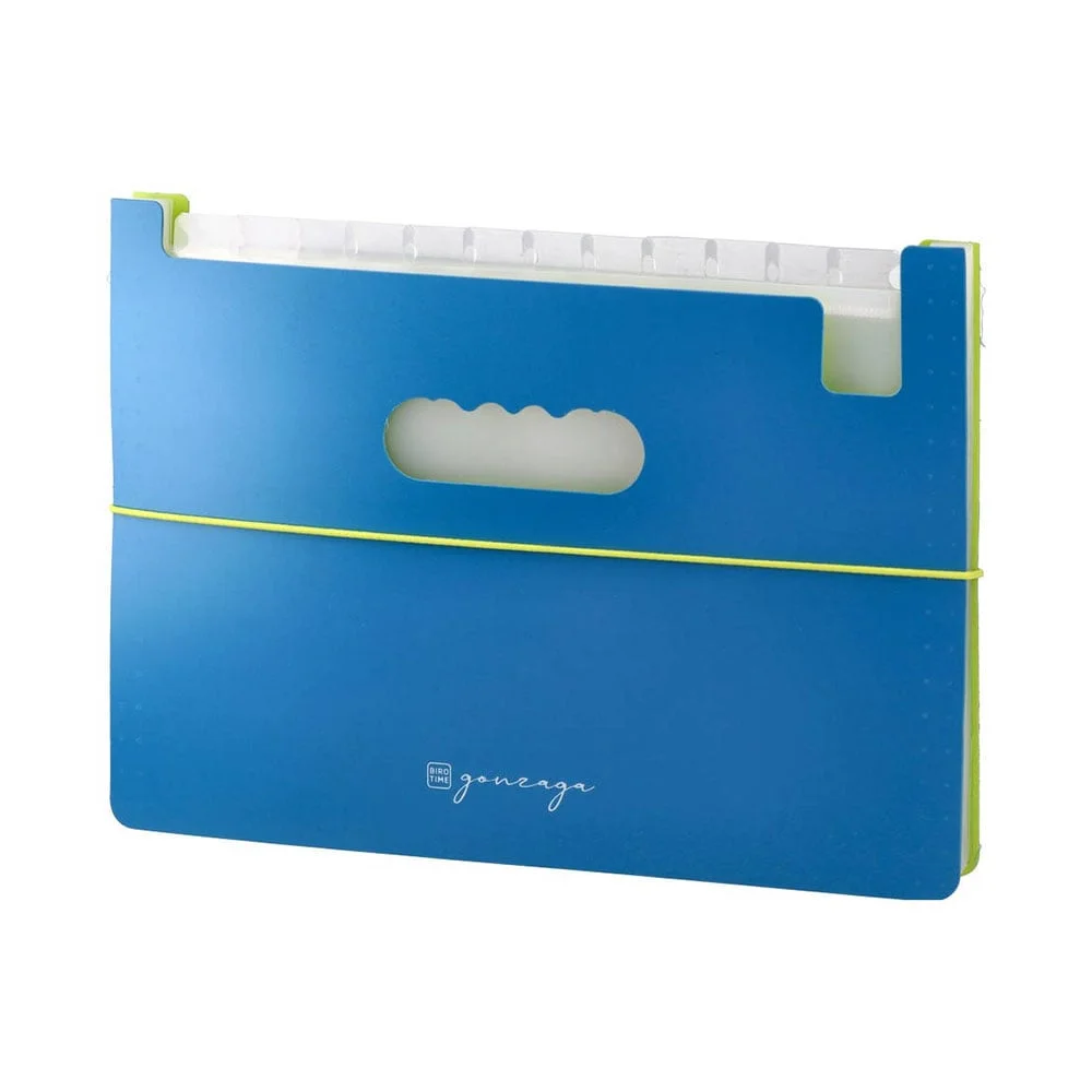 Biro Time Gonzaga Expanding File, with 13 dividers, blue