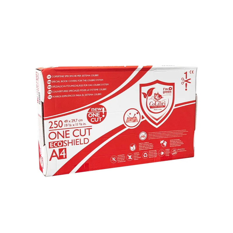 Colibri Book cover One Cut Eco Shield, transparent, 49 x 29.7 cm, 250 pieces