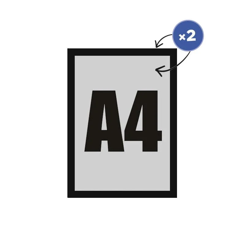 Magnetic Frame, double-sided, A4, black