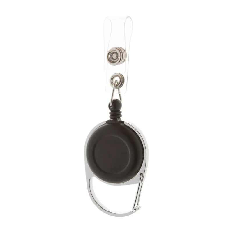 Cool Badge reel Yo-Yo, round, with Hooky carabiner