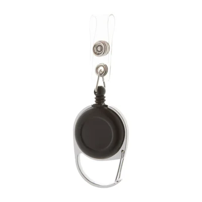 Cool Badge reel Yo-Yo, round, with Hooky carabiner