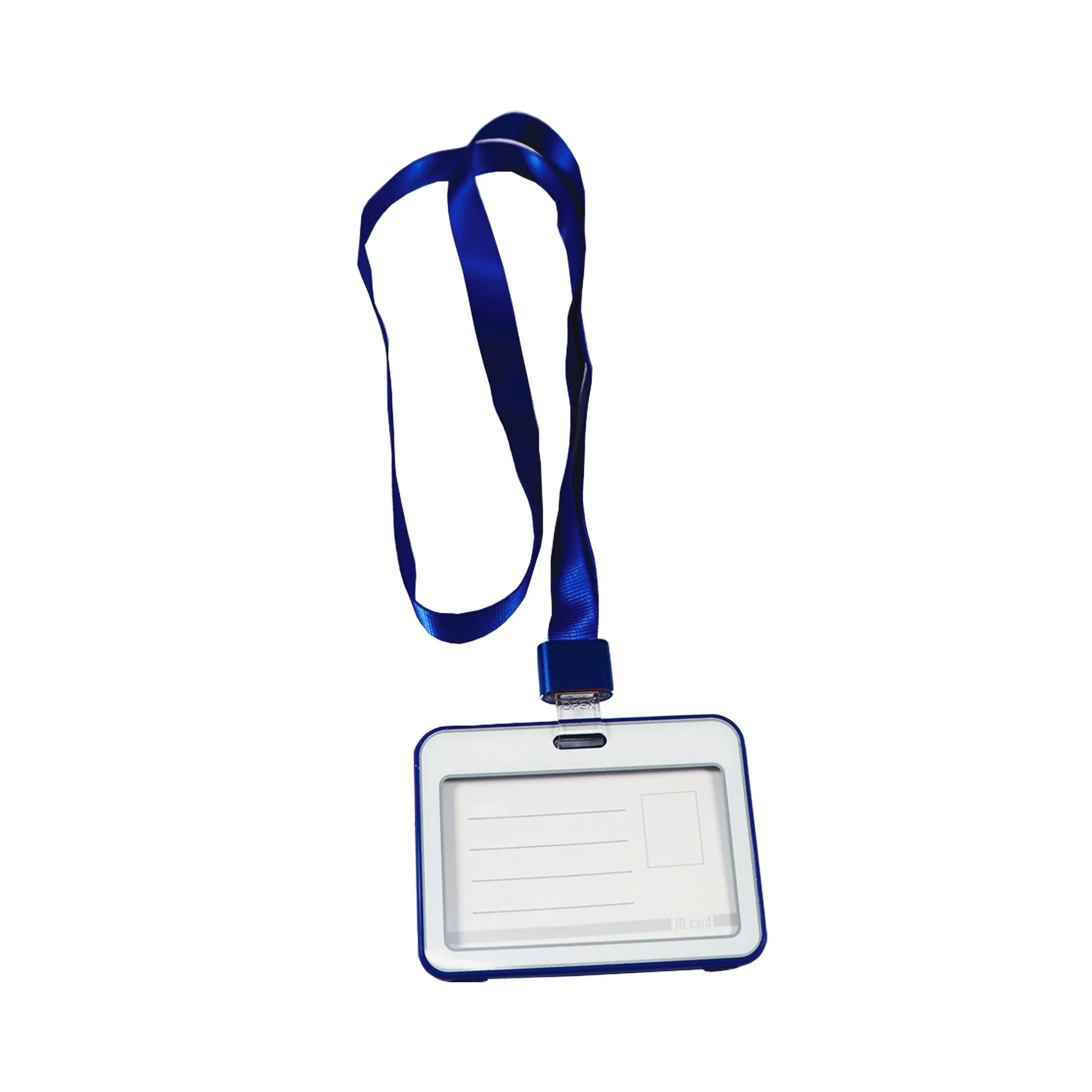 KEJEA Badge, with lanyard, double-sided, horizontal, 85 x 54 mm, blue