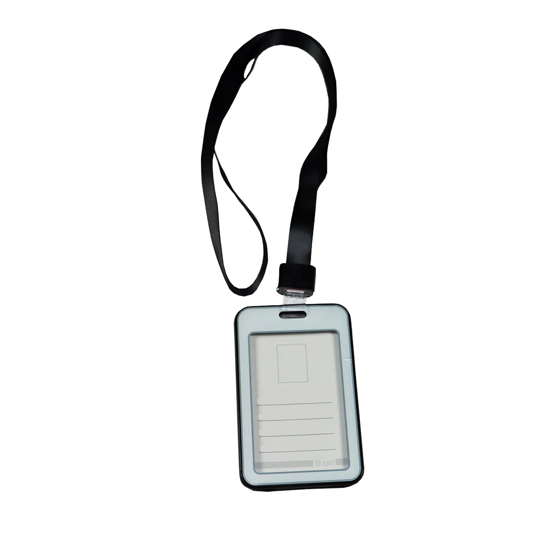 KEJEA Badge with lanyard, double-sided, vertical, 54 ? 85 mm, black