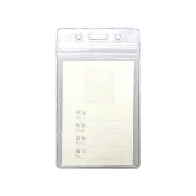 KEJEA Badge holder, waterproof, vertical, 62 x 91 mm, transparent