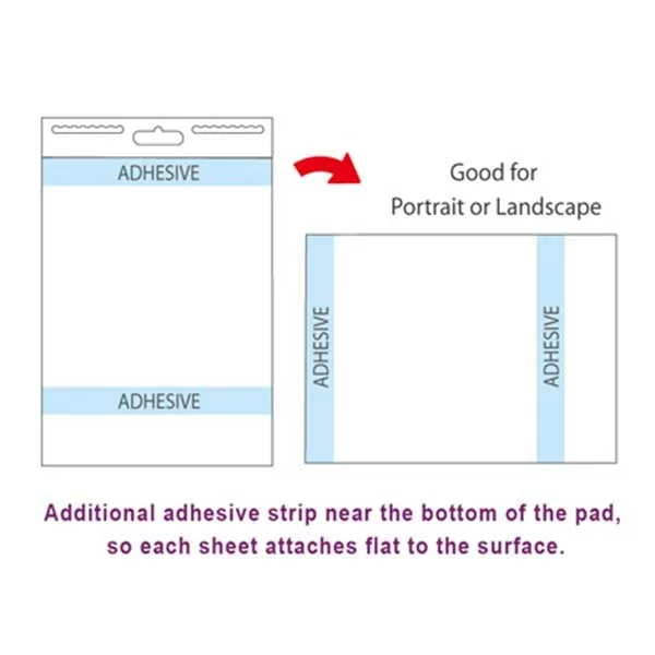 Stick’n Flipchart pad, self-adhesive, 762 x 635 mm, 30 sheets, white