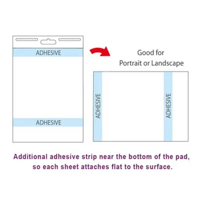 Stick’n Flipchart pad, self-adhesive, 762 x 635 mm, 30 sheets, white