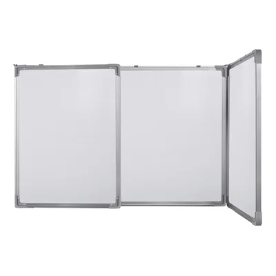 Office 1 Бяла дъска, тройна, 120 x 480 (120 + 240 + 120) cm, магнитна, с алуминиева рамка