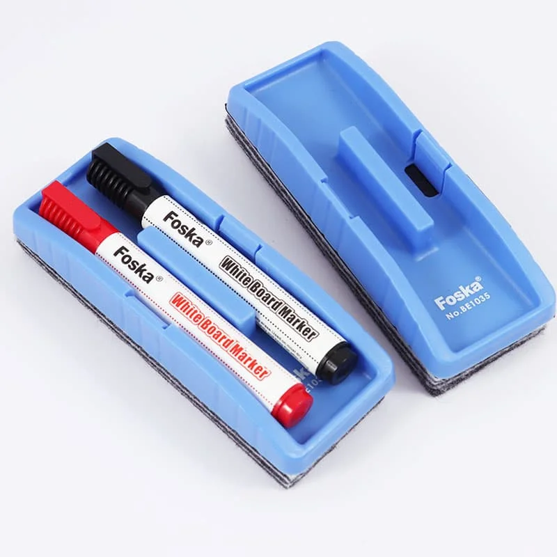 Foska Whiteboard eraser, magnetic, with marker holder