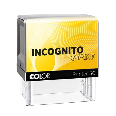 Colop Stamp Incognito Printer 30, rectangular, 18 x 47 mm, black