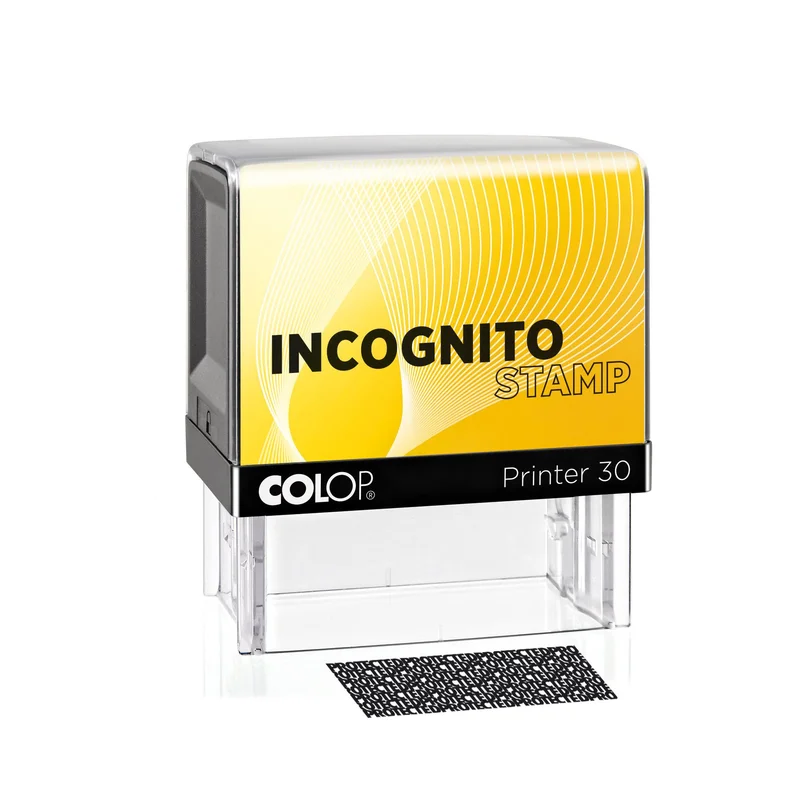 Colop Stamp Incognito Printer 30, rectangular, 18 x 47 mm, black