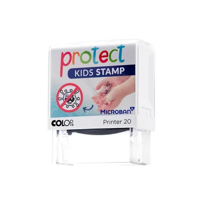Colop Stamp Microban Printer 20 Protect Kids, rectangular, black