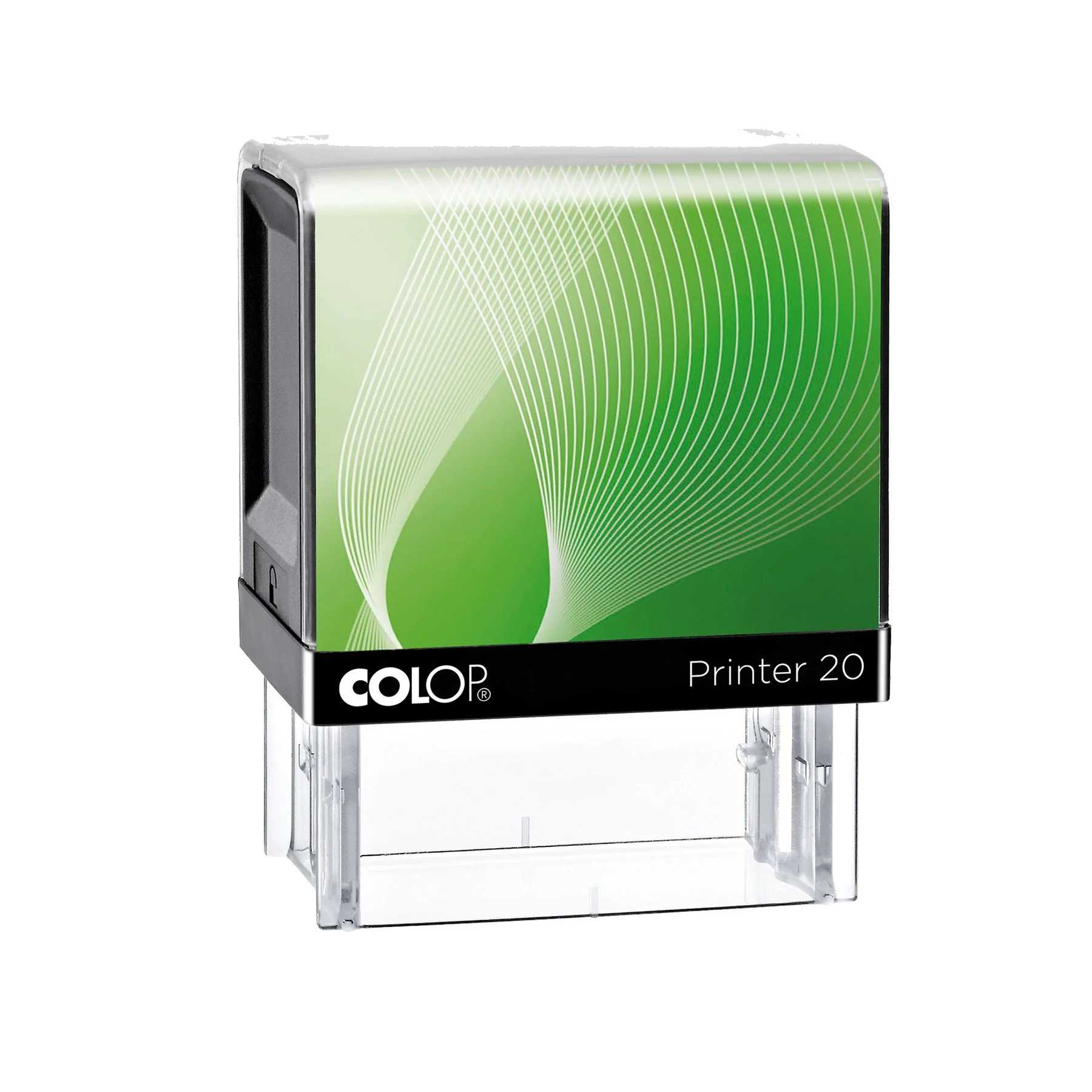 Colop Stamp Green Printer 20, rectangular, 14 x 38 mm, blue, with pad