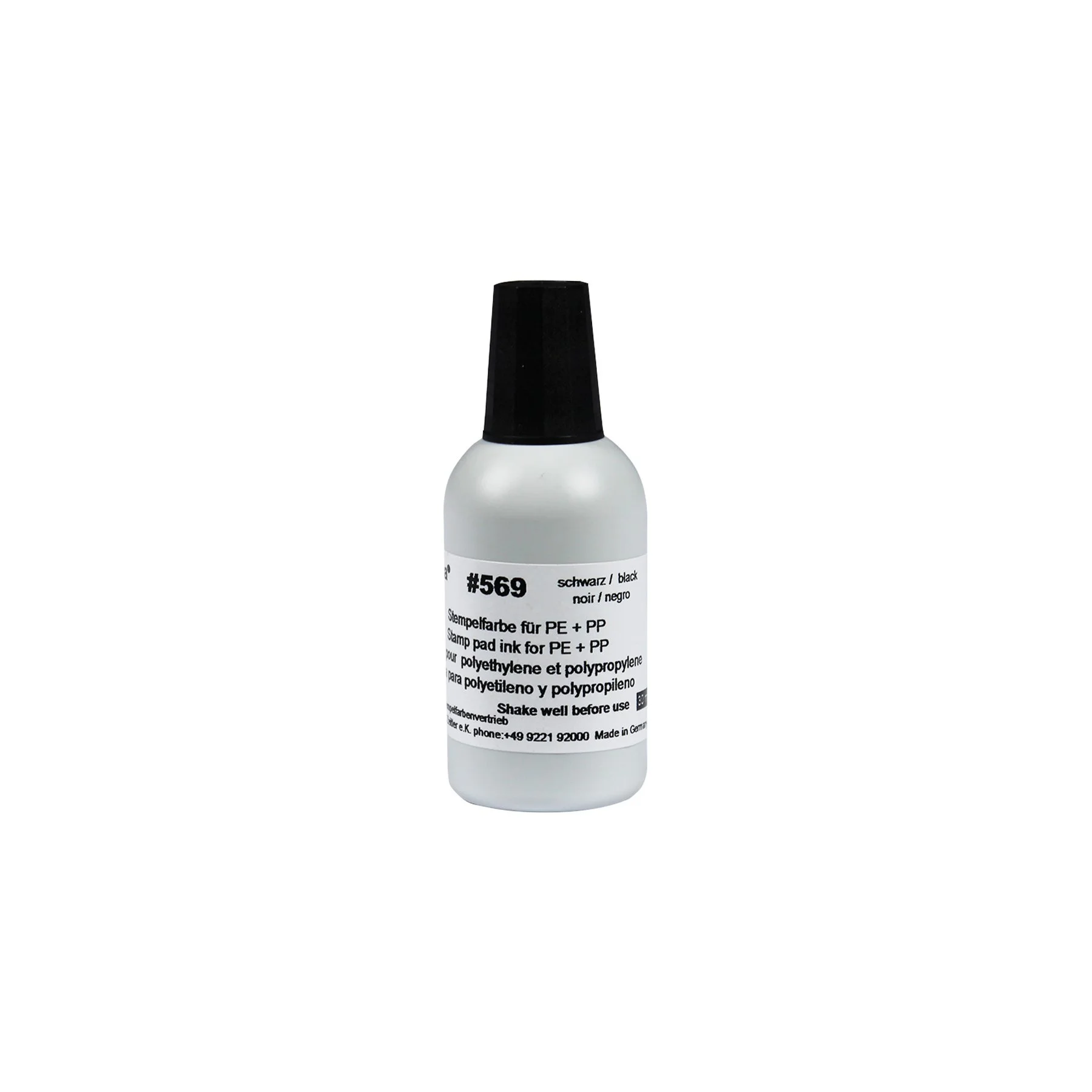Colop Ink for PP/PE Alpha 569, 30 ml, black