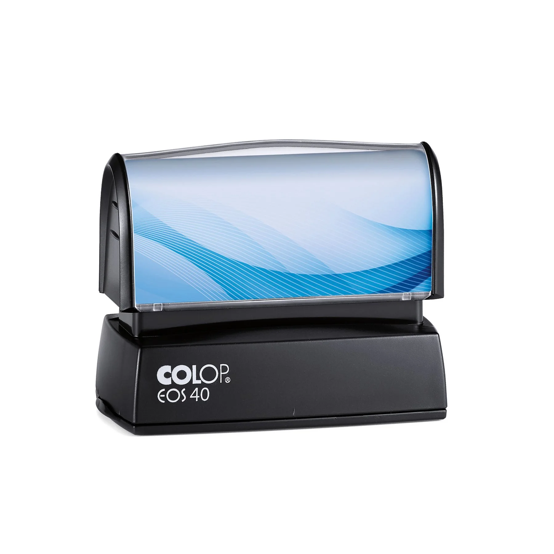 Colop Stamp EOS, 40F, pocket, rectangular, 59 x 23 mm, blue