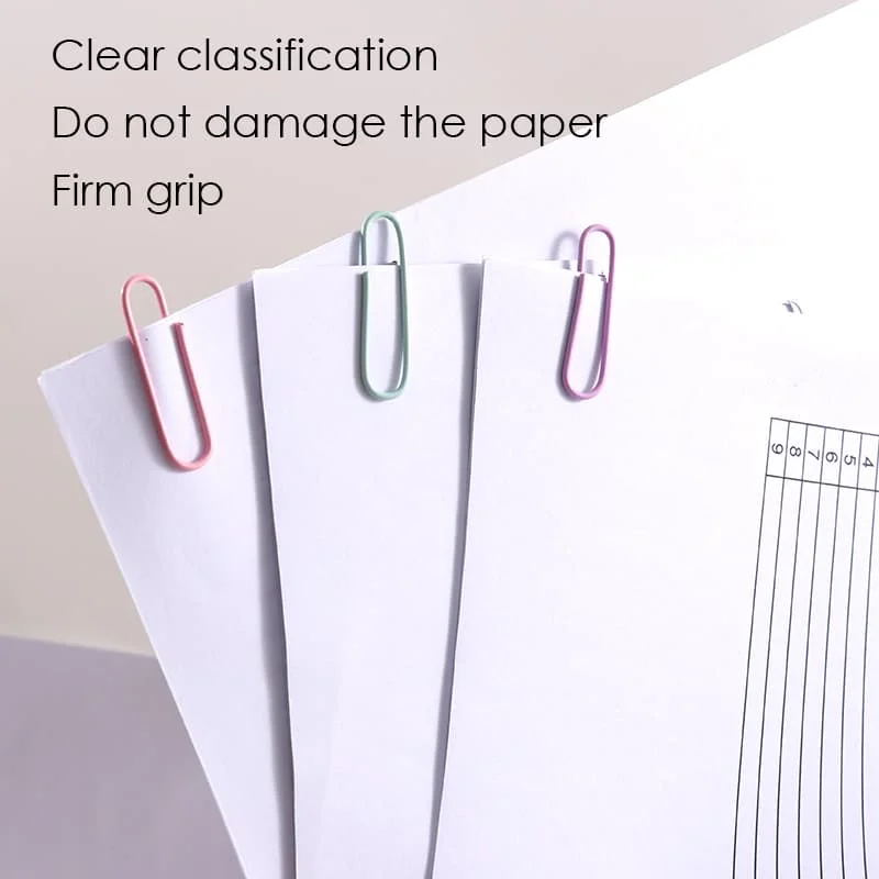 Foska Paper clips, 28 mm, 120 pcs, pink & purple, in box