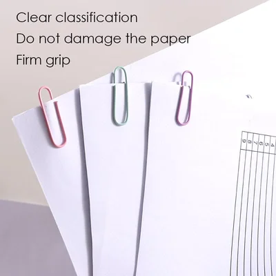 Foska Paper clips, 28 mm, 120 pcs, pink & purple, in box